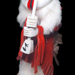 Kachina Doll Kokopelli Freda Charly 125707 Vintage Native Art Feather Fur Music
