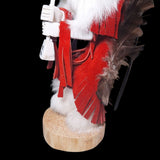 Kachina Doll Kokopelli Freda Charly 125707 Vintage Native Art Feather Fur Music