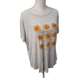 Maurices Be Kind Flower Tee Shirt Womens XL Daisy Sun Floral Nice Equality Gray