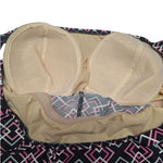 Inches Off Swimsuit atop Tankini Pink Black Rouched Tie Side Womens 18W