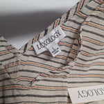 Luxology Dress Cotton Pockets Sleeveless Faux Button Summer Belted Womens Large