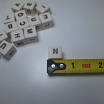 Small Alphabet Dice Game Replacement Spill Spell 15 Die Vintage Pieces 0.5 inch