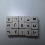 Small Alphabet Dice Game Replacement Spill Spell 15 Die Vintage Pieces 0.5 inch