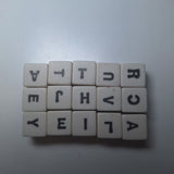Small Alphabet Dice Game Replacement Spill Spell 15 Die Vintage Pieces 0.5 inch