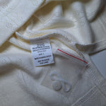 Sarah Morgan Shirt Embroidered Floral Off White Quarter Button Womens Large