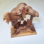 Olive Wood Nativity Scene Holy Land Handmade Mary Jesus Rustic Christian