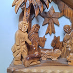Olive Wood Nativity Scene Holy Land Handmade Mary Jesus Rustic Christian