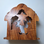 Olive Wood Nativity Scene Holy Land Handmade Mary Jesus Rustic Christian