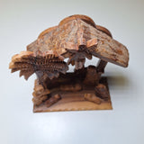 Olive Wood Nativity Scene Holy Land Handmade Mary Jesus Rustic Christian