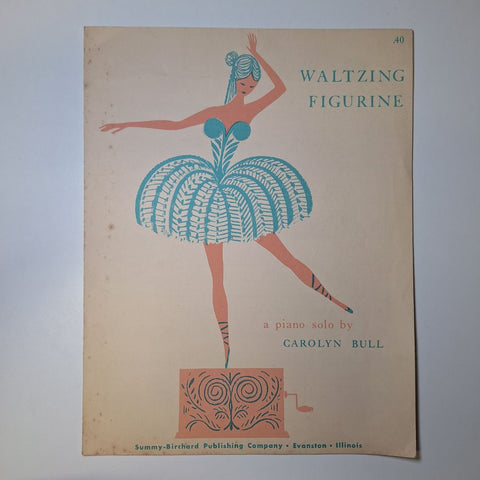 Waltzing Figurine Sheet Music Ballerina Dancer Ballet Piano Solo Carolyn Bull 58