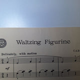 Waltzing Figurine Sheet Music Ballerina Dancer Ballet Piano Solo Carolyn Bull 58