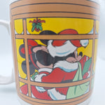 Disney Mickey Minnie Mouse Mug Coffee Tea Applause Santa Window Christmas Snow