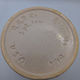 Roseville Crock Lid 1 Pint Low Small Painted Bear USA Made Pottery Canister Ohio