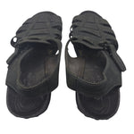 Skechers Shape Up Sandals Black Leather Adjustable Strap Womens US 7.5 Fitness