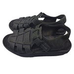 Skechers Shape Up Sandals Black Leather Adjustable Strap Womens US 7.5 Fitness