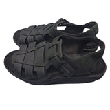 Skechers Shape Up Sandals Black Leather Adjustable Strap Womens US 7.5 Fitness