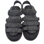 Skechers Shape Up Sandals Black Leather Adjustable Strap Womens US 7.5 Fitness