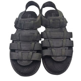 Skechers Shape Up Sandals Black Leather Adjustable Strap Womens US 7.5 Fitness