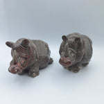 Blue Sky Rhinoceros Rhino Salt Pepper Shakers Lynda Clayworks Savanna Africa