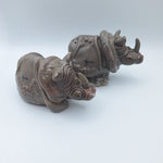 Blue Sky Rhinoceros Rhino Salt Pepper Shakers Lynda Clayworks Savanna Africa