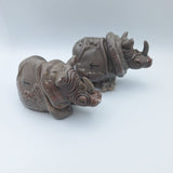 Blue Sky Rhinoceros Rhino Salt Pepper Shakers Lynda Clayworks Savanna Africa