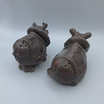 Blue Sky Rhinoceros Rhino Salt Pepper Shakers Lynda Clayworks Savanna Africa