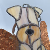Westie Dog Stained Glass Angel Cooper Wings Coil Stand Folkart Scrap Craft Pet