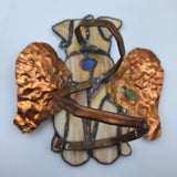 Westie Dog Stained Glass Angel Cooper Wings Coil Stand Folkart Scrap Craft Pet