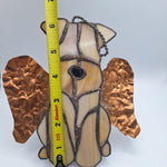 Westie Dog Stained Glass Angel Cooper Wings Coil Stand Folkart Scrap Craft Pet