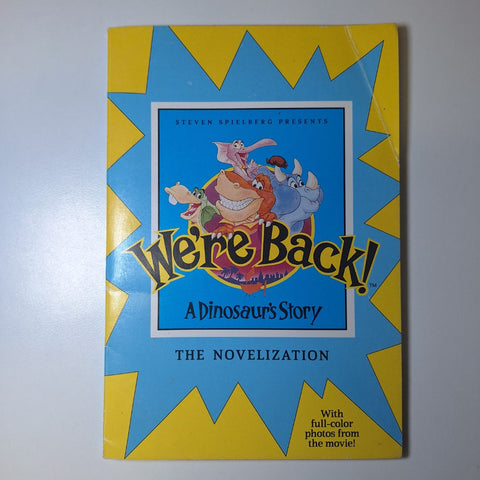 We're Back Dinosaur Book Movie Color Photos Steven Spielberg Cartoon Vintage 90s