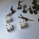 Secrecy Board Game Replacement Pieces Dice Army Tokens Vintage 1965 Soldiers