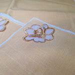 Retro Cloth Napkins Placemats Vintage Yellow Flower 16x11 inches Granny Dining