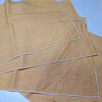 Retro Cloth Napkins Placemats Vintage Yellow Flower 16x11 inches Granny Dining