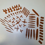 Allies & Axis Game Army Men Tank Plane Brown Replacement Pieces 2005 War