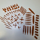 Allies & Axis Game Army Men Tank Plane Brown Replacement Pieces 2005 War