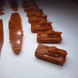 Allies & Axis Game Army Men Tank Plane Brown Replacement Pieces 2005 War
