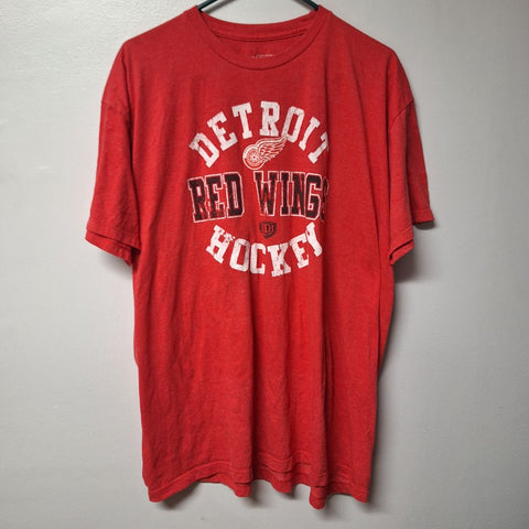 Red Wings Detroit Hockey Tee Shirt Mens 2X Short Sleeve NHL Team Fan