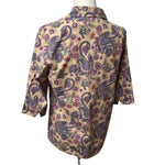 American Sweetheart Button Down Blouse Womens Small Vintage Floral Paisley Retro