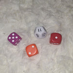 Dice Large 12 Sided Twelve Set of 4 Die 1 Inch Kids Game Replacement Pieces