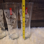 Peroni Nastro Azzurro Tall Glasses Set of 3 Beer Pub Bar Birra Collection Tap