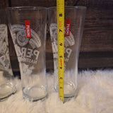 Peroni Nastro Azzurro Tall Glasses Set of 3 Beer Pub Bar Birra Collection Tap