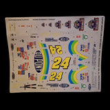 24 Nascar Model Car Decals Race Jeff Gordon Sponsor Vintage 1996 Dupont