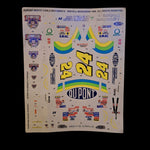 24 Nascar Model Car Decals Race Jeff Gordon Sponsor Vintage 1996 Dupont