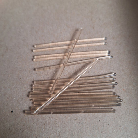 Score Four Replacement Pieces Sticks Plastic Clear 1970s Peg Game Stack Connect