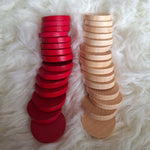 Backgammon Replacement Pieces Tokens Round 1970s Game Vintage Red Tan Retro