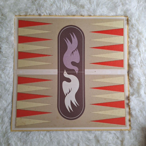 Backgammon Replacement Board Only 1970s Game Vintage Yellow Retro Craft Scrap