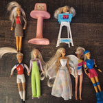 Vintage McDonalds Barbie Toy Lot Kelly Doll Business Roller Skates Happy Meal