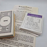 Monopoly Replacement Deed Pieces Instructions Rules 1960s Vintage Property Money
