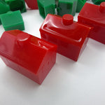 Vintage Monopoly House Hotel Lot Red Green 1960s Board Game Replacement