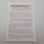 Monopoly Replacement Deed Pieces Instructions Rules 1990s Vintage Property